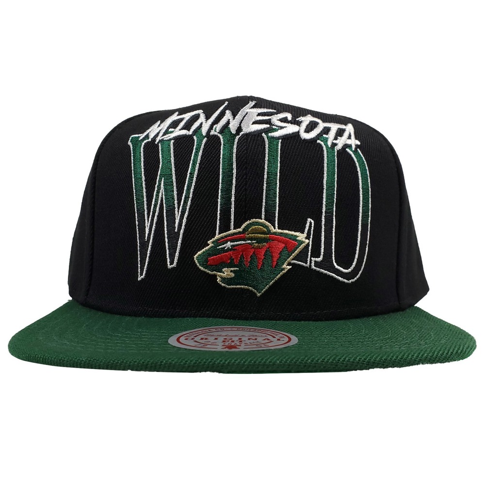 Minnesota Wild Mitchell & Ness NHL Snapback Hat Cap Big Gradient Team Logo NWT
